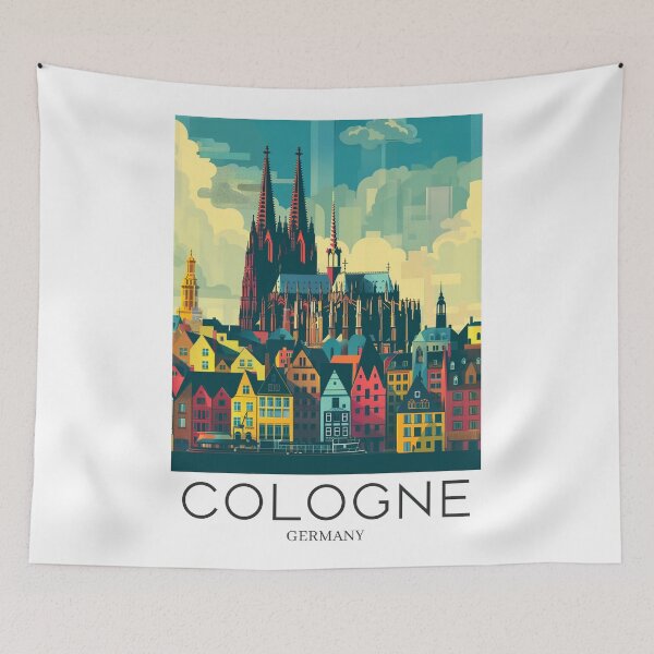 Item preview, A Pop Art Travel Print of Cologne - Germany  designed and sold by StudioRedKoala.