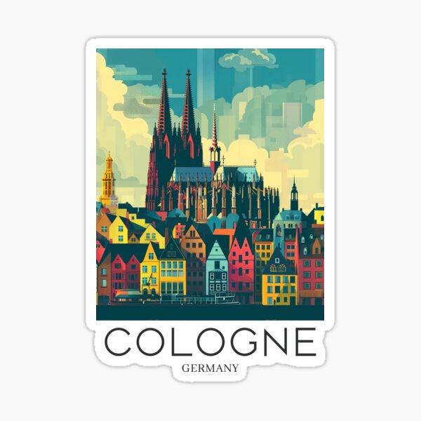 Item preview, A Pop Art Travel Print of Cologne - Germany  designed and sold by StudioRedKoala.