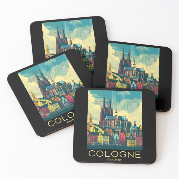 Item preview, A Pop Art Travel Print of Cologne - Germany  designed and sold by StudioRedKoala.