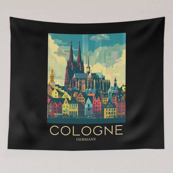 Item preview, A Pop Art Travel Print of Cologne - Germany  designed and sold by StudioRedKoala.
