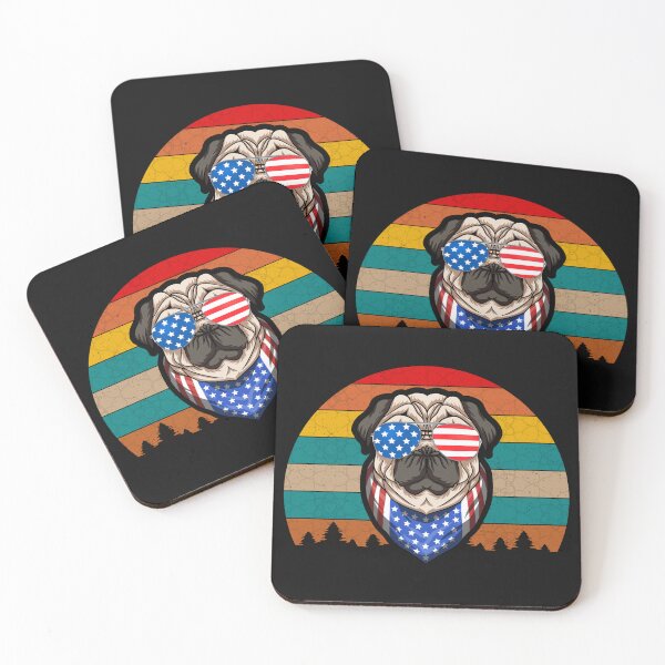 Item preview, Patriotic Pug in Stars and Stripes designed and sold by Moad Fahim.
