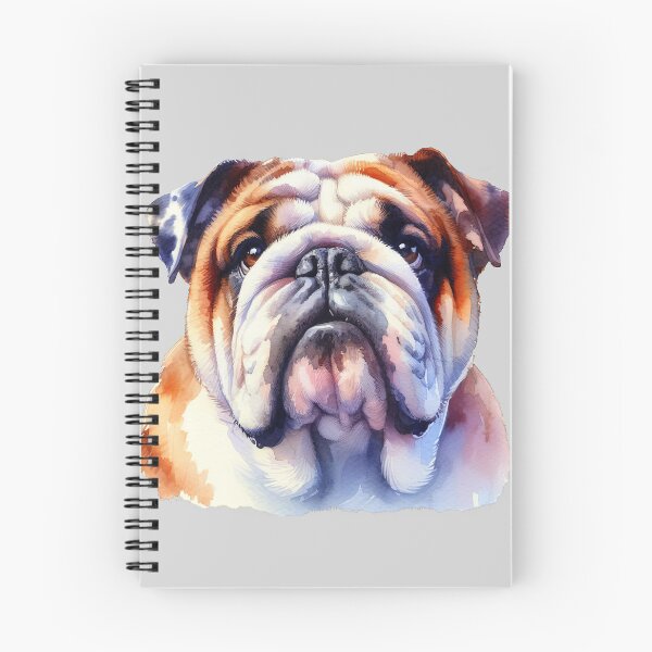 Item preview, English Bulldog Watercolor Portrait - Charming Print designed and sold by lloreleya.