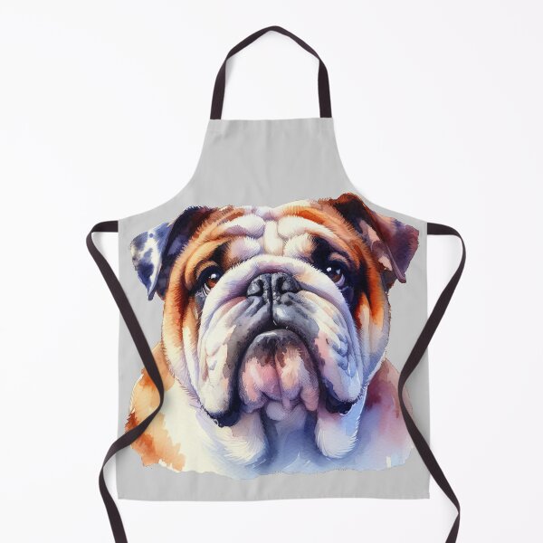Item preview, English Bulldog Watercolor Portrait - Charming Print designed and sold by lloreleya.