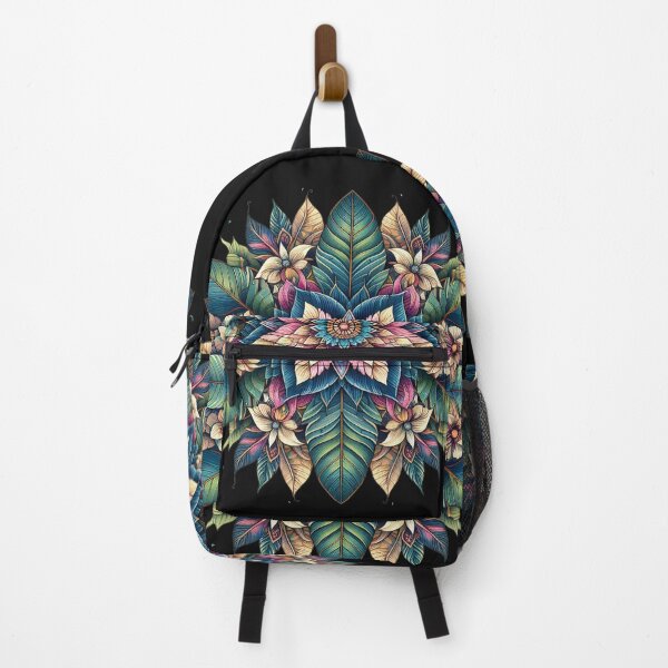 Item preview, Mandala, tropical flowers, flovers, flover, Leaves, digital art, sticker, fireworks, designed and sold by Printed Mistakes.