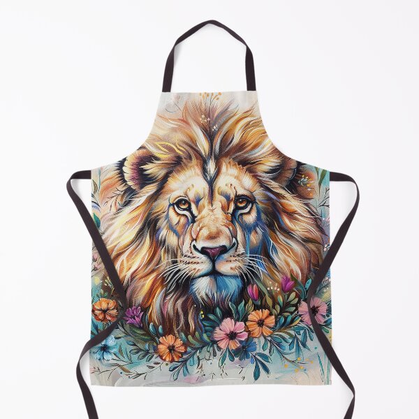Item preview, Floral lion colorful pastel designed and sold by Inktown.