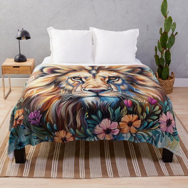 Item preview, Floral lion colorful pastel designed and sold by Inktown.