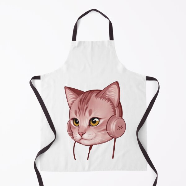Item preview, cat with headphones  designed and sold by Krasawcew.