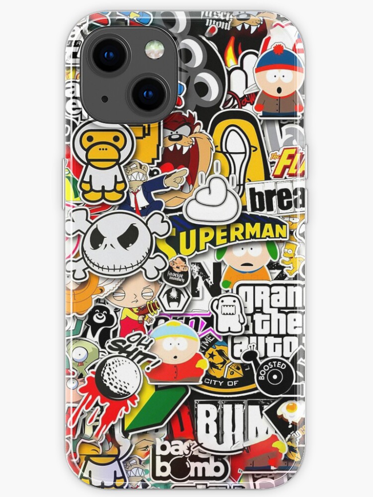 Sticker bomb iphone case Clearance