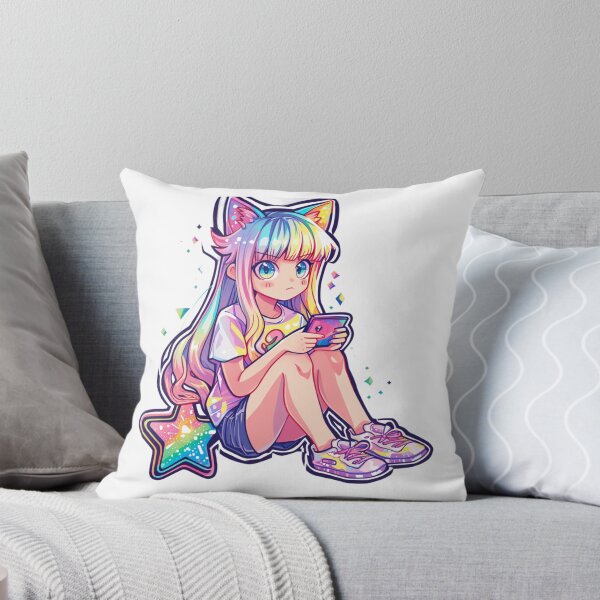 Item preview, rainbow cat girl anime designed and sold by m-litomirskaya.