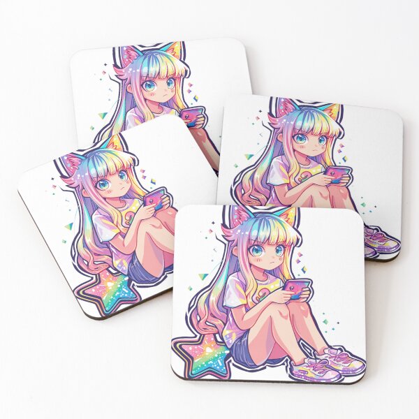 Item preview, rainbow cat girl anime designed and sold by m-litomirskaya.