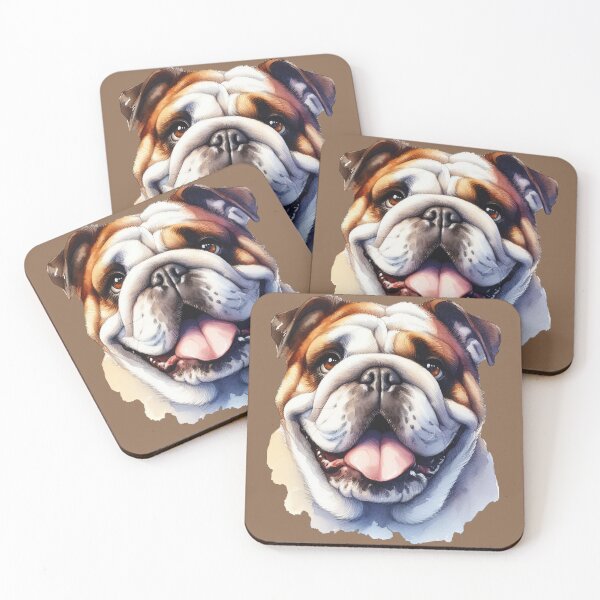 Item preview, English Bulldog Watercolor Portrait - Charming Print -2 designed and sold by lloreleya.