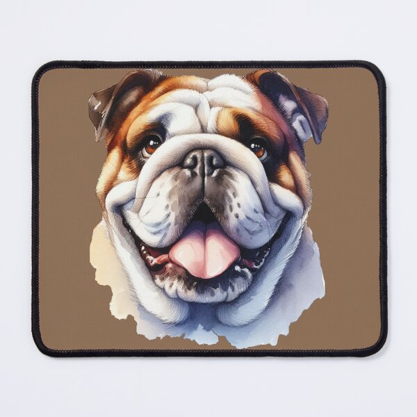 Item preview, English Bulldog Watercolor Portrait - Charming Print -2 designed and sold by lloreleya.