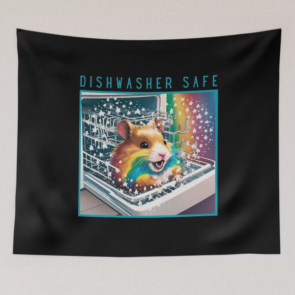 Item preview, Dishwasher Safe With Funny Hamster designed and sold by LadyGoodwill.