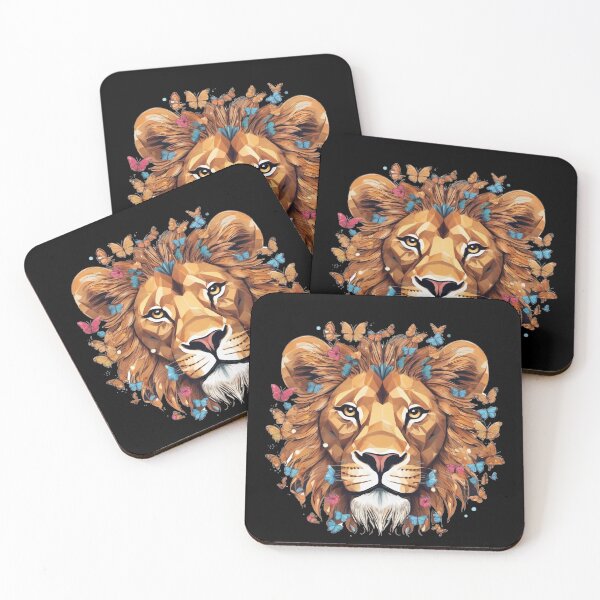 Item preview, Lion with butterflies on its mane designed and sold by Megan-creates.