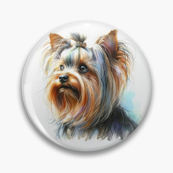 Item preview, Yorkshire Terrier Watercolor Portrait - Adorable Print designed and sold by lloreleya.