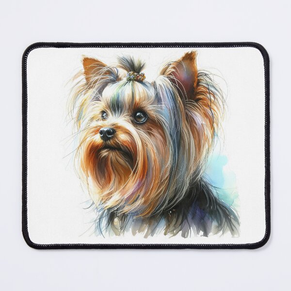 Item preview, Yorkshire Terrier Watercolor Portrait - Adorable Print designed and sold by lloreleya.