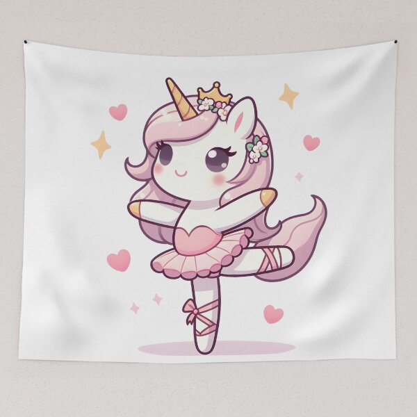 Item preview, Kawaii Lovely Unicorn With Ballet Outfit designed and sold by CanvasCutie.