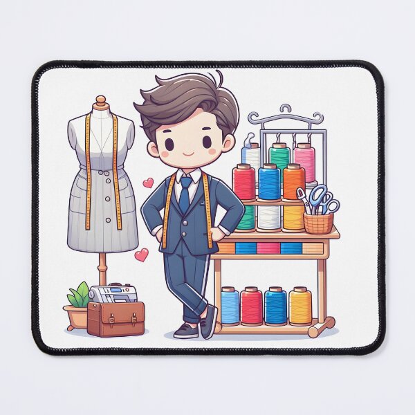 Item preview, Kawaii Fashion Designer With Thread Spools designed and sold by CanvasCutie.