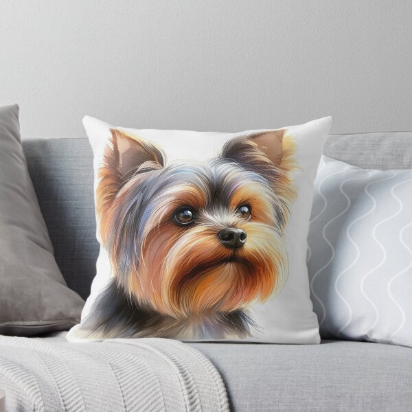 Item preview, Yorkshire Terrier Watercolor Portrait - Adorable Print -2 designed and sold by lloreleya.
