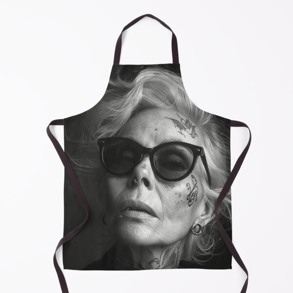 Item preview, fashion stylish granny with tattoos designed and sold by m-litomirskaya.