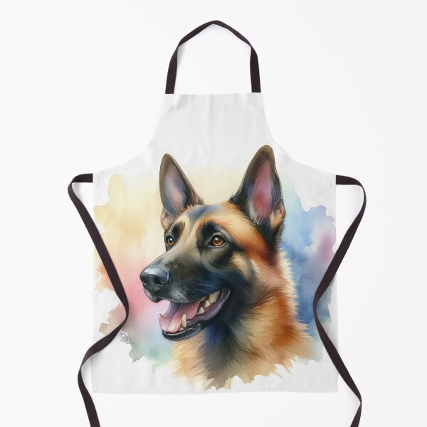 Item preview, Belgian Shepherd Watercolor Portrait - Majestic Print designed and sold by lloreleya.