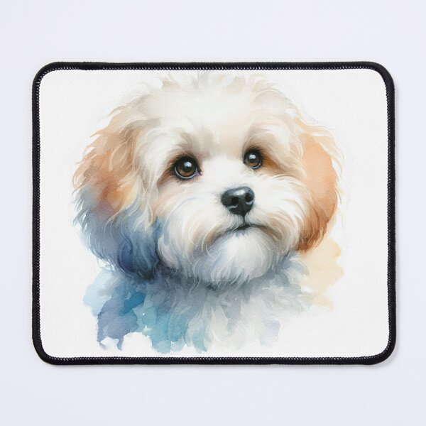 Item preview, Maltese Bolognese Dog Watercolor Portrait - Adorable Print designed and sold by lloreleya.