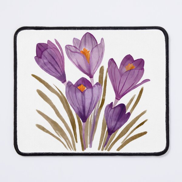 Item preview, Watercolor crocus flowers designed and sold by Petalette.