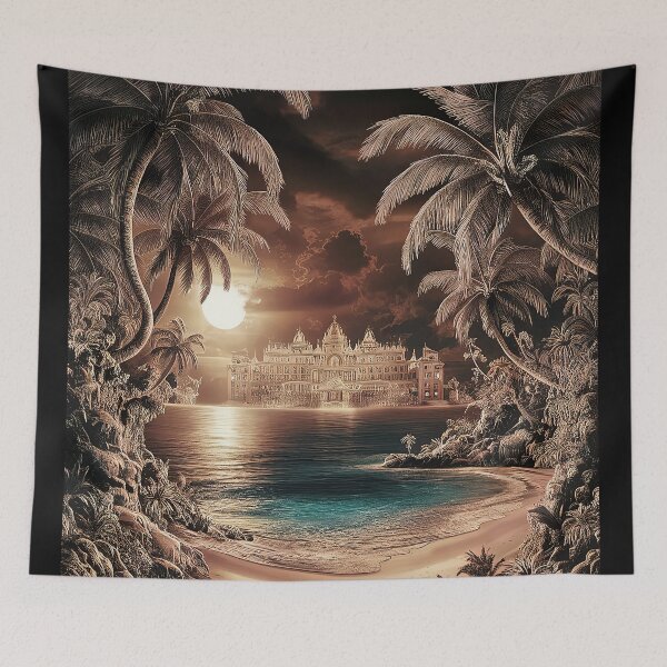Item preview, TROPICAL LAGOON AND HOTEL designed and sold by thedvguy.