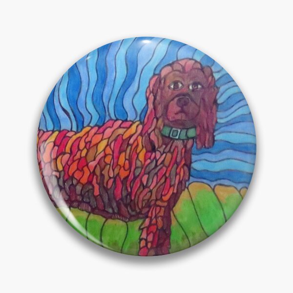 Item preview, 827 - PSYCHEDELIC SPANIEL DESIGN - DAVEE DWARDS - COLOURED PENCILS - 2024 designed and sold by BLYTHART.