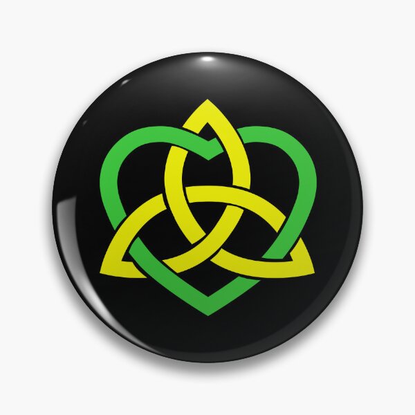 Item preview, Yellow Celtic Trinity Knot with Green Heart designed and sold by Jeallan Designs.