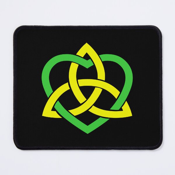 Item preview, Yellow Celtic Trinity Knot with Green Heart designed and sold by Jeallan Designs.