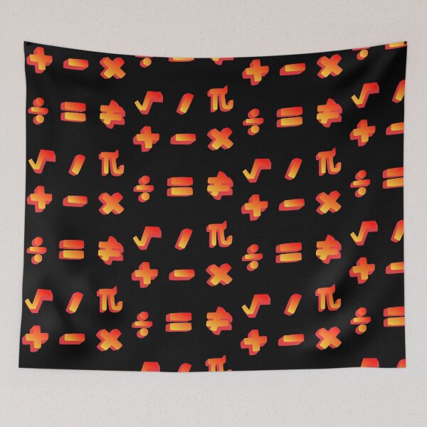 Item preview, sticker pack, Mathematical symbols, red to orange gradient  designed and sold by Numbers-Art.