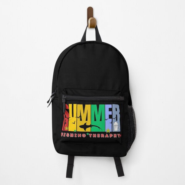 Item preview, Summer Camp Fishing Therapy Typographic Colorful With Leopard Skin Retro Vintage Campers Design designed and sold by Raise2Shine.