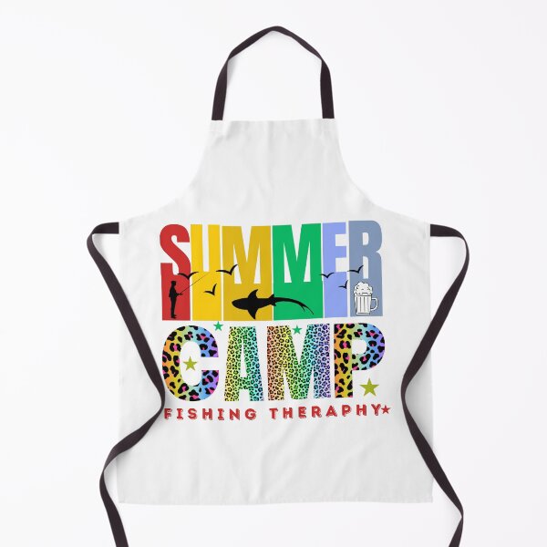Item preview, Summer Camp Fishing Therapy Typographic Colorful With Leopard Skin Retro Vintage Campers Design designed and sold by Raise2Shine.