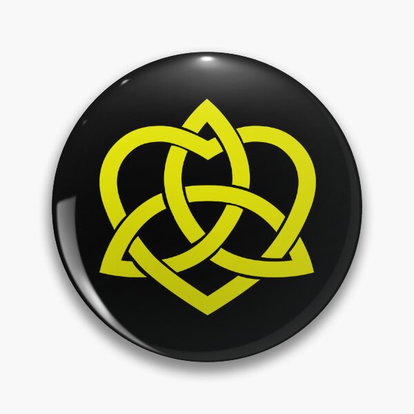 Item preview, Yellow Celtic Trinity Knot with Heart designed and sold by Jeallan Designs.