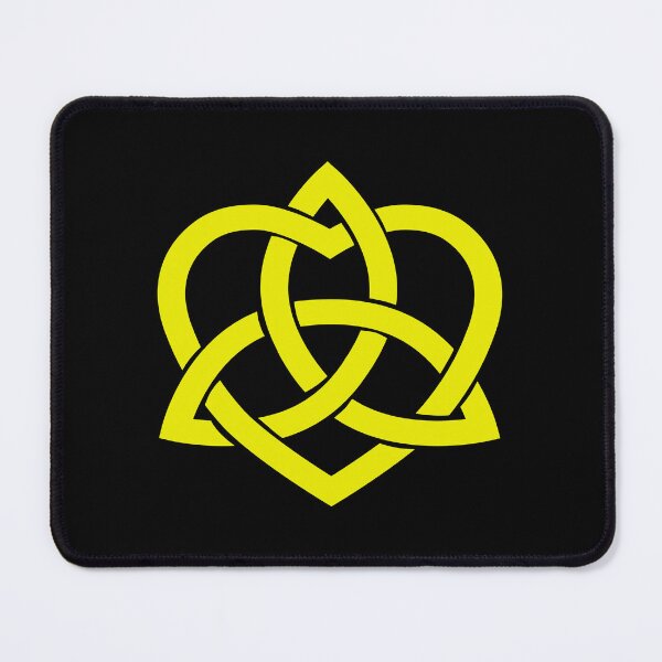 Item preview, Yellow Celtic Trinity Knot with Heart designed and sold by Jeallan Designs.