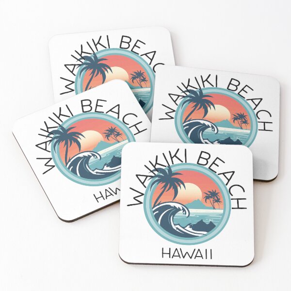 Item preview, Waikiki Beach - Hawaii (with Black Lettering) designed and sold by VelvetRoom.