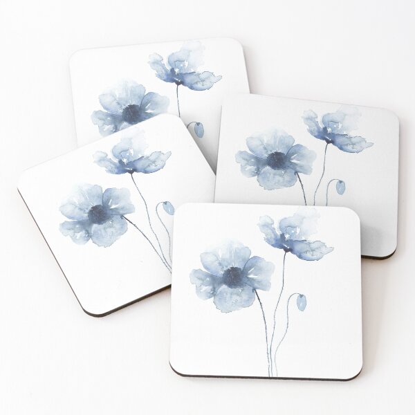 Item preview, Blue Watercolor Poppies designed and sold by Kris  Kivu.