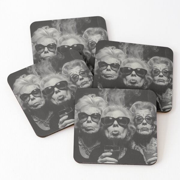 Item preview,  fashion stylish granny with tattoos designed and sold by m-litomirskaya.