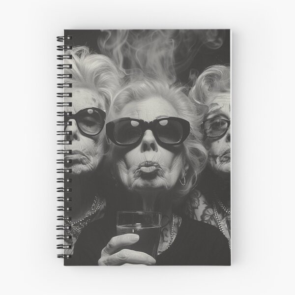 Item preview,  fashion stylish granny with tattoos designed and sold by m-litomirskaya.