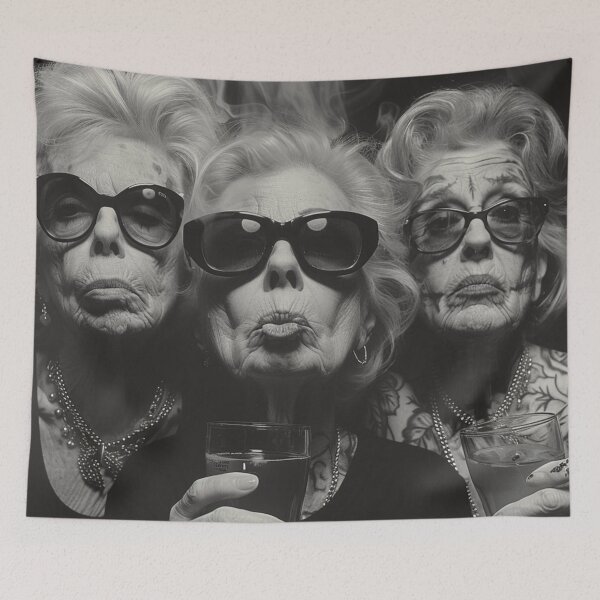 Item preview,  fashion stylish granny with tattoos designed and sold by m-litomirskaya.