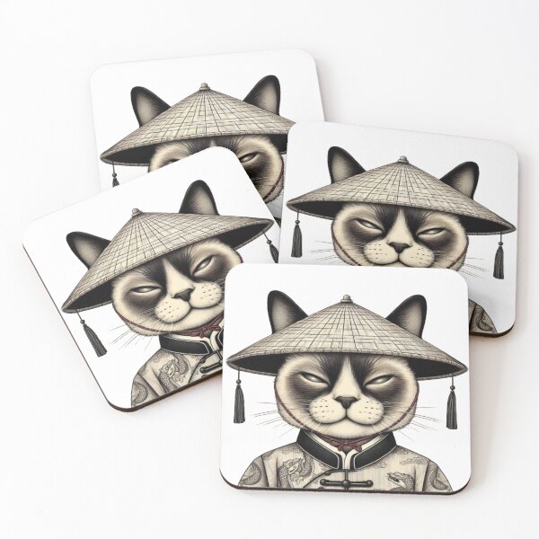 Item preview, Samurai cat  designed and sold by ArtSphere4U.