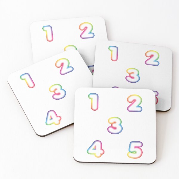 Item preview, sticker pack, Colorful Numbers 1-2-3-4-5 designed and sold by Numbers-Art.