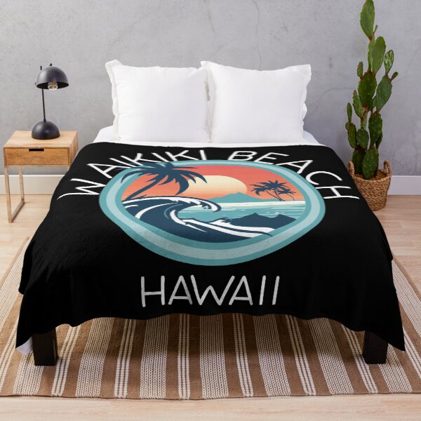 Item preview, Waikiki Beach - Hawaii (with White Lettering) designed and sold by VelvetRoom.