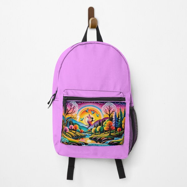 Item preview, A Fairy and Butterflies in the Enchanted Forest Realm - Naive Art designed and sold by Second Draft Visuals.
