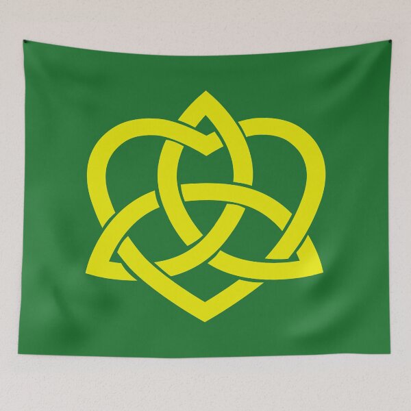 Item preview, Yellow Celtic Trinity Knot with Heart designed and sold by Jeallan Designs.