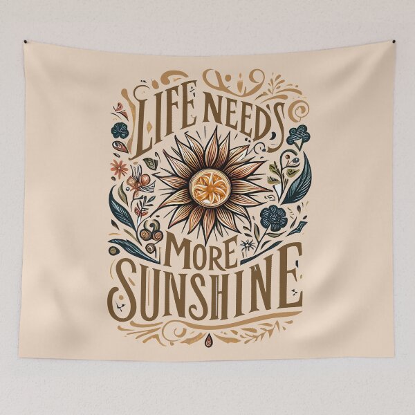 Item preview, Life needs more sunshine, typography designed and sold by maxmaj.