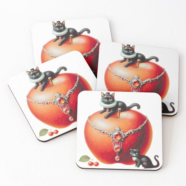 Item preview, Elegant Apple with Cats - Filtered Edition designed and sold by DeenaDee.