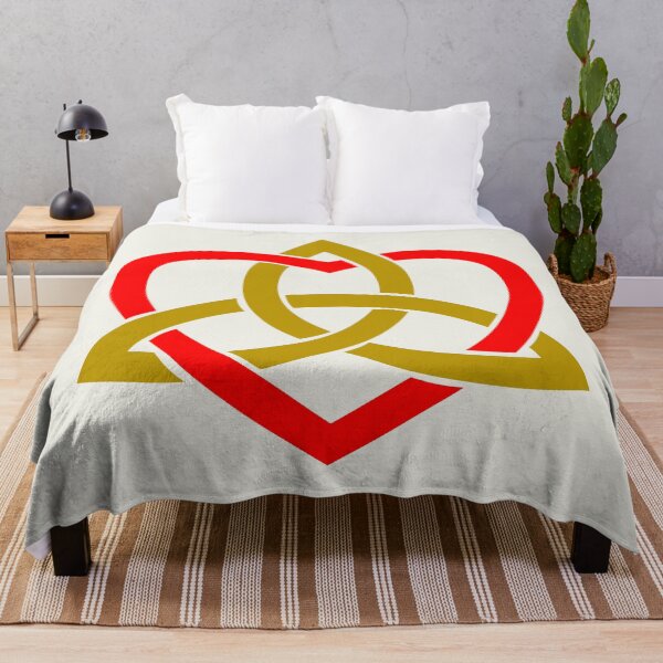 Item preview, Gold Celtic Trinity Knot with Red Heart designed and sold by Jeallan Designs.