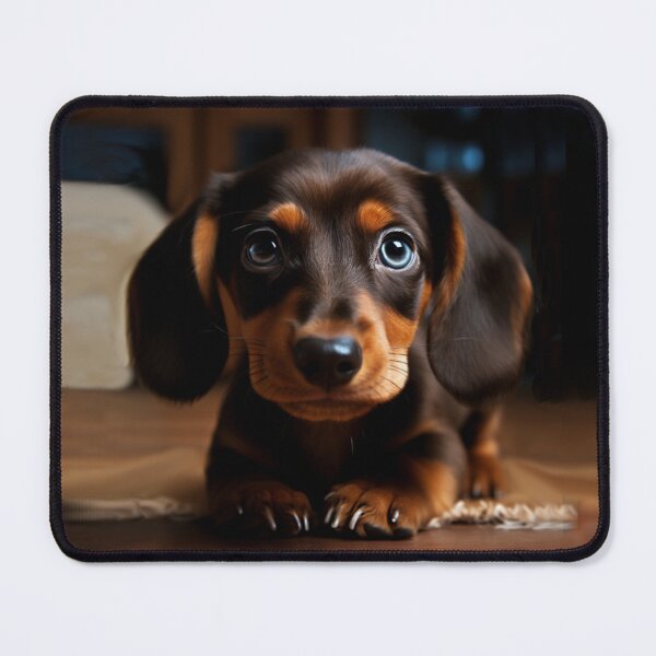 Item preview, Dachshund puppy, AI image with artistic enhancement. designed and sold by ArtOfEalaine.